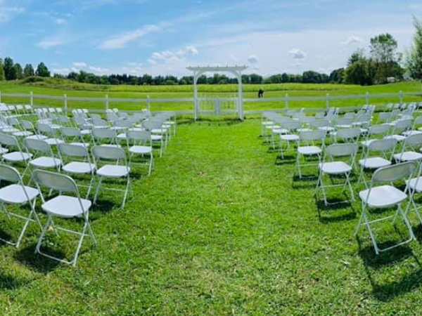 wedding venue chairs outdoors